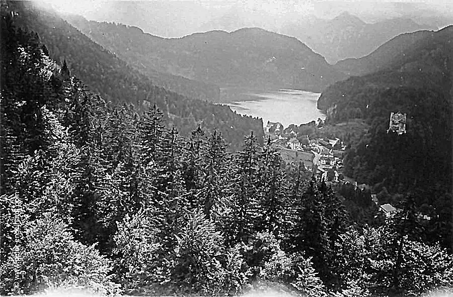 Blick auf Hohenschwangau 1940.