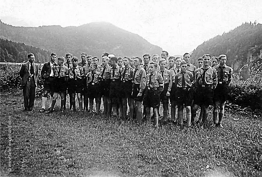 Ausflug der Hitlerjugendgruppe Zuffenhausen nach Bayern im Juli 1940.