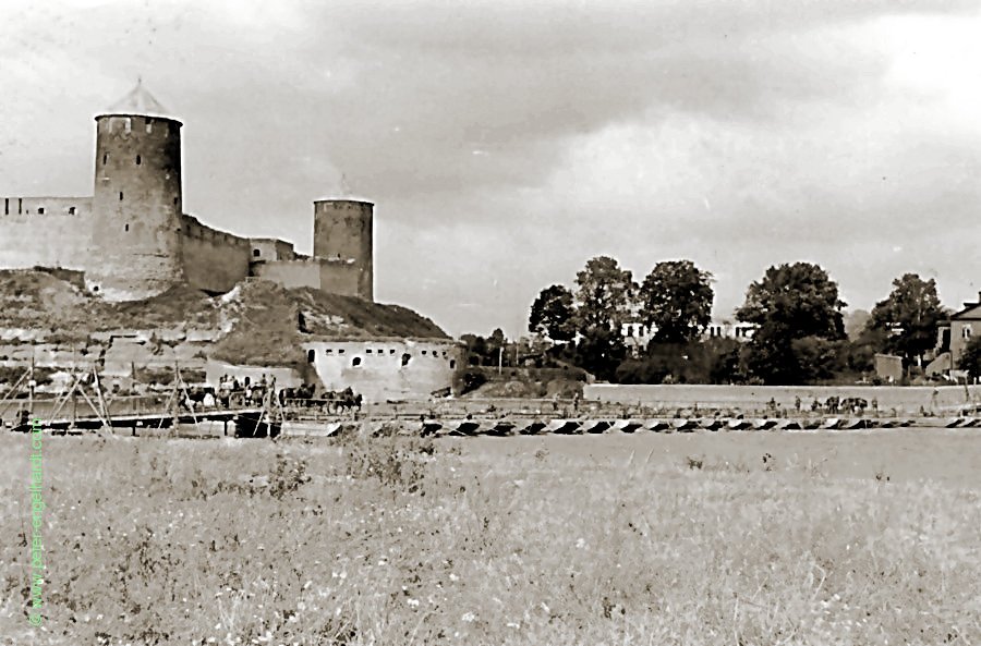 Festung in Iwangorod 1941, gegenüber von Narva