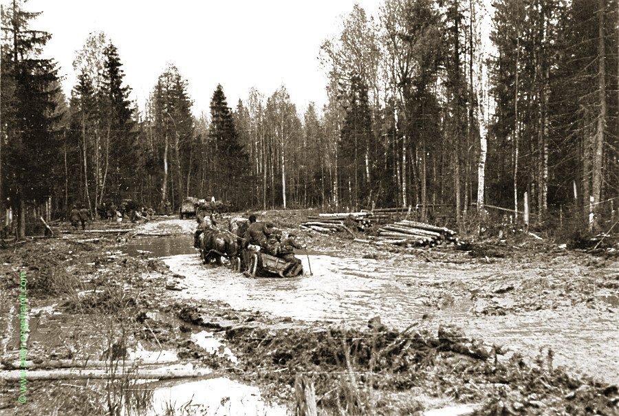 Auf dem Marsch zum Wolchow, Schlammperiode im April 1942