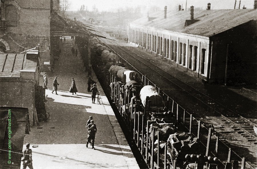 Der Bahnhof von Ljuban August 1942