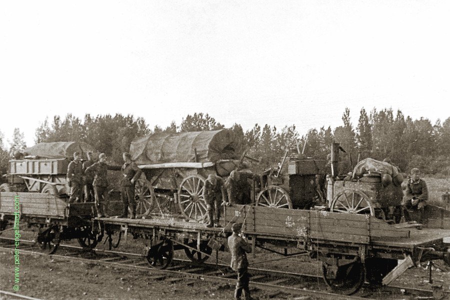 Beim Verladen in Ljuban nach Sablino