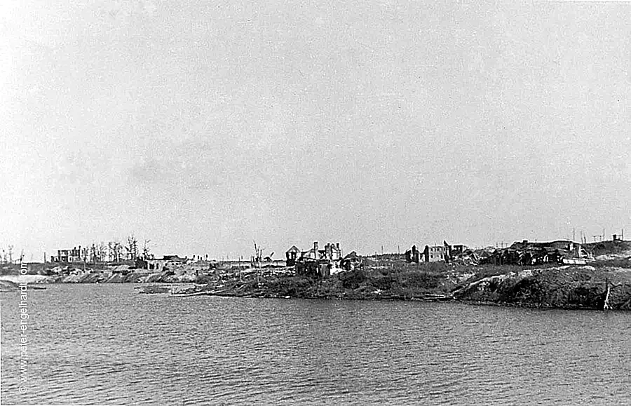 View of Tosno and the battalion command post from the 7th Company, September 1942.