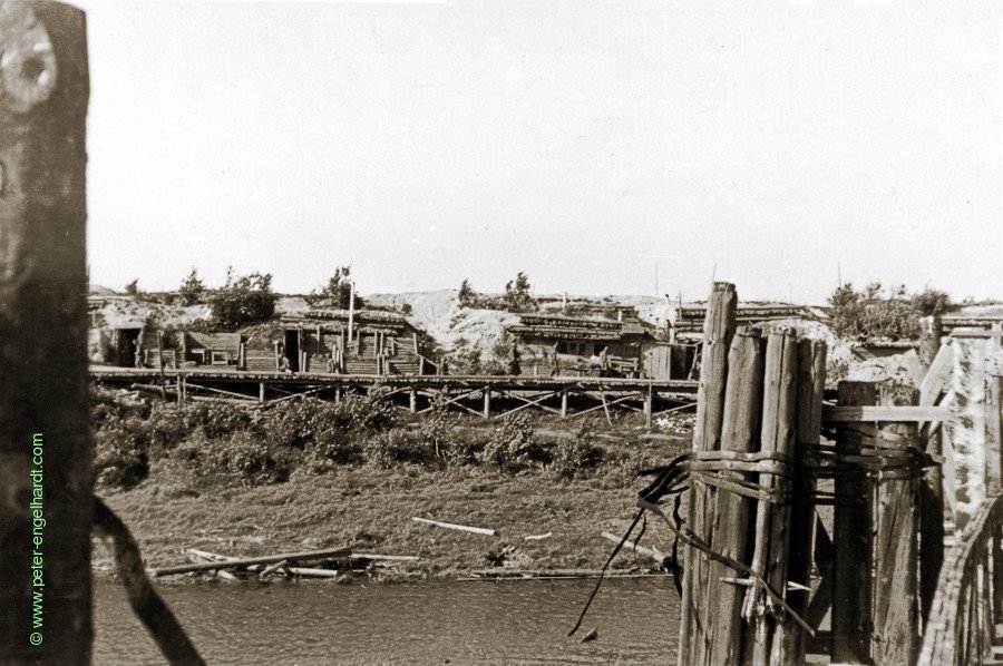Ehemaliger russischer Panzergraben vor Kolpino, Aug. 1942