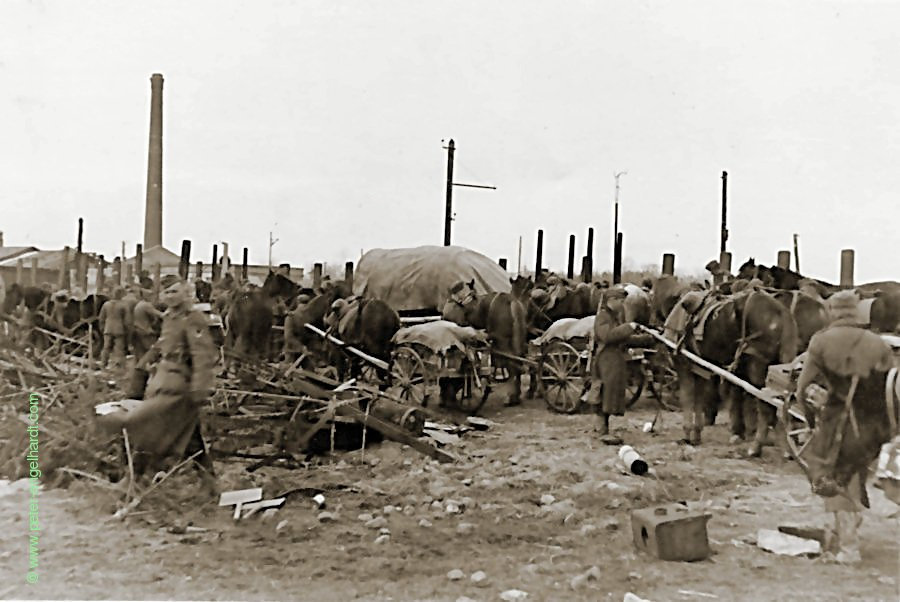 Verladung nach dem Wolchow in Krasnoje Selo, April 1942