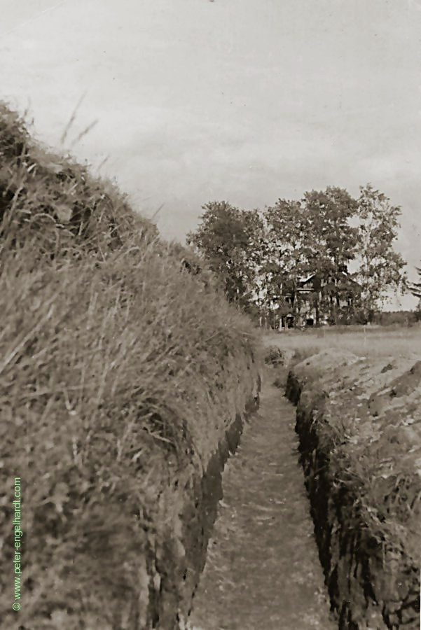 Laufgraben zur Stellung vor Kolpino Aug. 1942