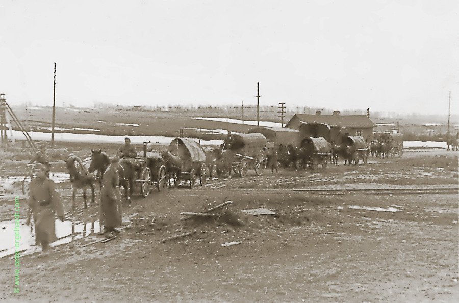 Marsch an den Wolchow, - unsere Wagen