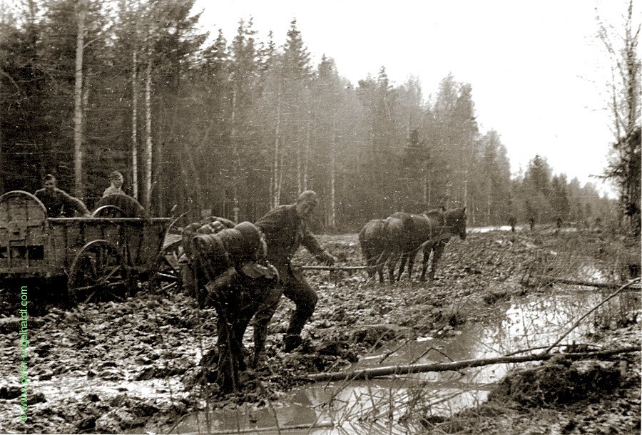 Marsch zum Wolchow Apr. 42, Nachschubweg