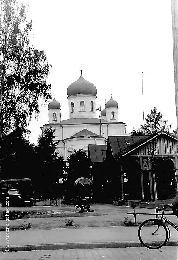 Dünaburg mit der orthodoxen Kathedrale "St. Alexander Newsky" 1943.